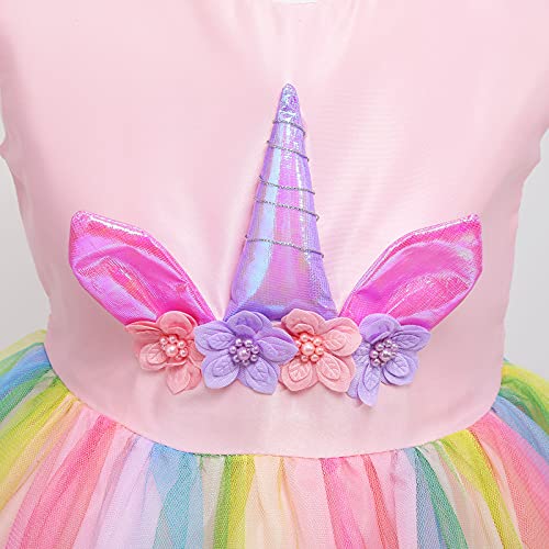 Foierp Disfraz Unicornio Niña, Vestidos Unicornio Niña, juego de rol / fiesta de Halloween, edad 2 - 10