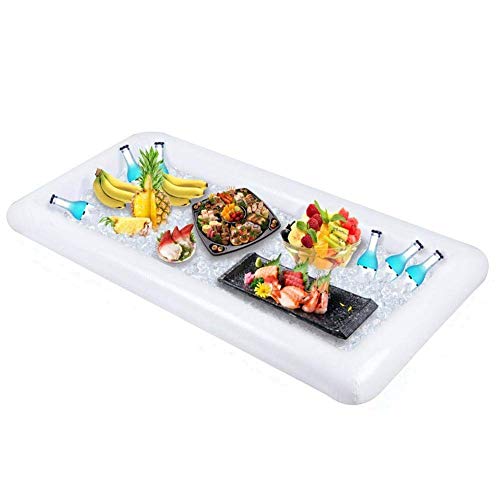 Ftory Colchón Flotante para Piscina, Flotador Inflable para Piscina, colchón de Aire para Fiesta de Agua, Comida, Cubo de Hielo, Mesa de Cerveza para Verano
