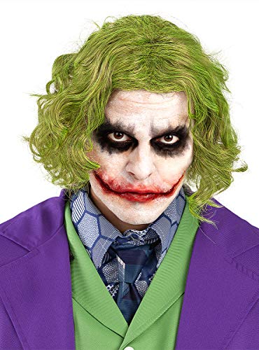 Funidelia | Peluca del Joker - El Caballero Oscuro Oficial para Hombre ▶ Superhéroes, DC Comics, Villanos - Color: Verde, Accesorio para Disfraz - Licencia: 100% Oficial