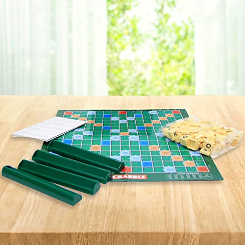 Funien Juego de Palabras de ortografía, 100 Piezas de Juegos de ortografía y Palabras en inglés, crucigramas, Scrabble, Juego de Mesa con Letras a Juego, para Manualidades, Juegos educativos, y