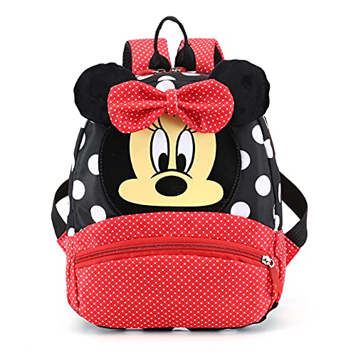 Funmo Mochila Infantil, Minnie Mouse Mochila Infantil 3D, Mochila Infantil para Niños ,Primaria Pequeña Guardería Mochila Preescolar para Niños y niña de 2-5 Años