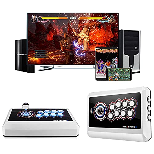Game Console Arcade Fight Stick, Botones basculantes mecánicos con Puerto USB, Luz de respiración, Adecuado para PS3 / PS4 / Xbox One/Nintendo Switch/PC Windows