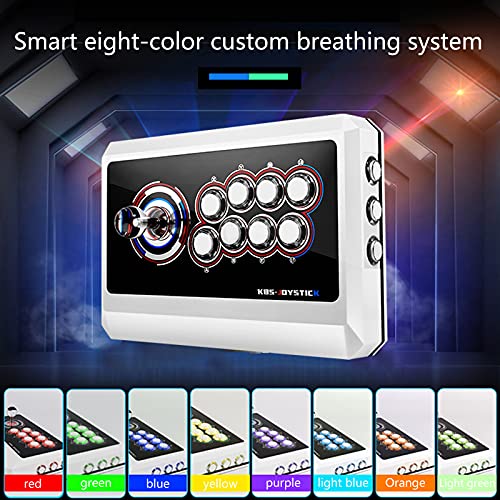 Game Console Arcade Fight Stick, Botones basculantes mecánicos con Puerto USB, Luz de respiración, Adecuado para PS3 / PS4 / Xbox One/Nintendo Switch/PC Windows