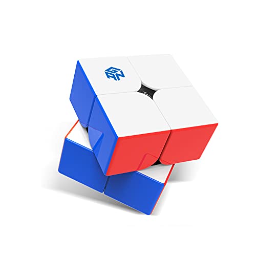 GAN 251 M Air, 2x2 Magnetic Speed Cube Stickerless 251 Mini Cube 48 Magnets Puzzle Toy for Beginner(Frosted Surface Primary Internal)