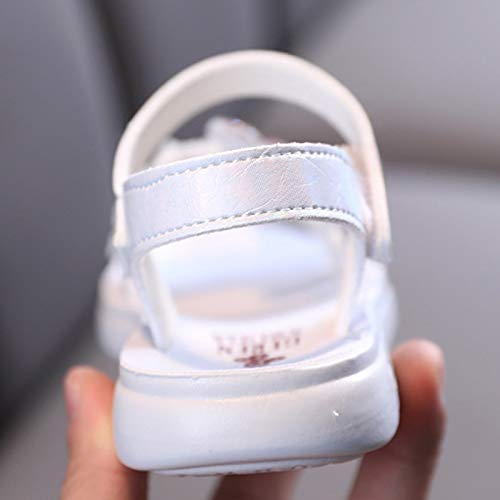 Ghemdilmn Sandalias de verano para niños pequeños, de princesa, zapatos para niña, sandalias para bebé, verano, sandalias para niños, zapatos con cierre de velcro, color, talla 28 EU
