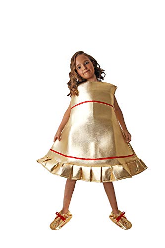 Gojoy shop- Disfraz de Campana para Niños y Niñas Navidad Carnaval (Contiene Campana, Zapatos y Mochila de Cuerdas. 4 Tallas Diferentes) (7-9 AÑOS)