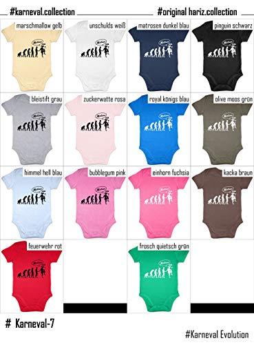 Hariz - Body para bebé, manga corta, carnaval, evolución, carnaval, disfraz, tarjeta de regalo rojo Bomberos de color rojo. Talla:0-3 meses