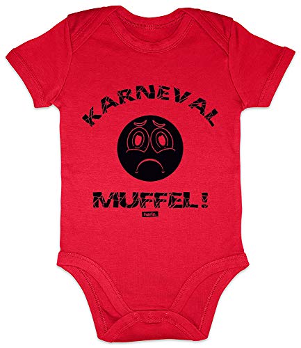 Hariz - Body para bebé, manga corta, carnaval, muffel, carnaval, disfraz y tarjetas de regalo rojo Bomberos de color rojo. Talla:0-3 meses