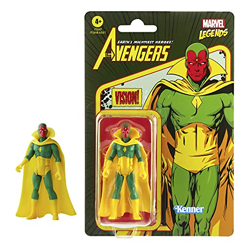 Hasbro Marvel Figura de acción de Vision de Marvel de 9,5 cm de Retro 375 Collection Legends