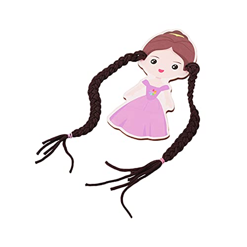 Hellery Tablero de práctica de Trenza de Pelo de Chico Lindo Tablero de niña Montessori Juguete de práctica de Trenza Habilidades para la Vida Juguete