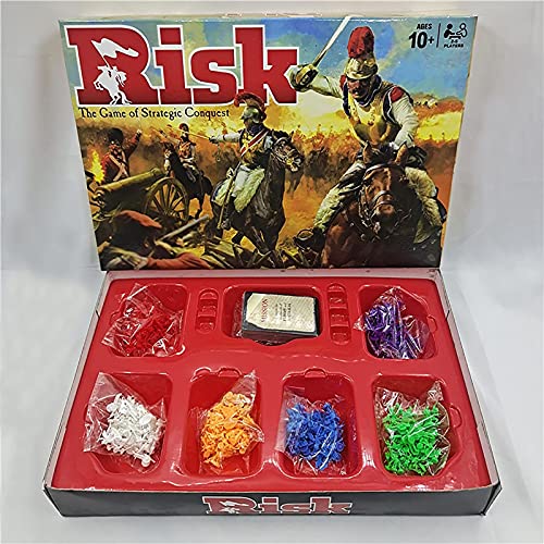 Hengqiyuan Risk Juego de Mesa Original Strategic Conquest Classic Risk Game Versión Inglesa, un Interesante Juego de Mesa Interactivo Que es Adecuado para Reuniones Familiares y de Amigos