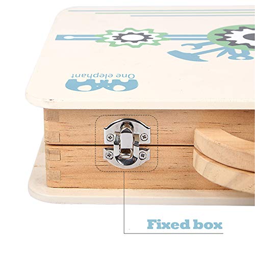 Herramienta de madera de juguete Caja de herramientas para niños pequeños de construcción educativa Juguetes para jugar Accesorios Set de regalo creativo para niños de 3 años y hasta niños niñas