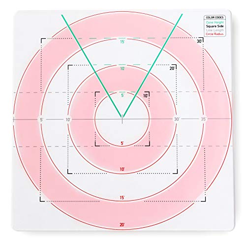 Hexers Spell Damage AOE Template, Dungeons and Dragons D&D DND Pathfinder RPG Compatible, templates for Line Cone Square or Circle Spells, converts Inches to in Game Feet
