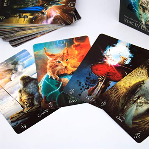HEYXI Tarots Divine Animals Oracle 44 Cartas Deck Deep Wisdom Tarot Family Party Juego de Mesa