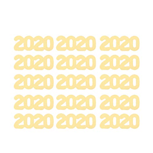 Holibanna 3 paquetes de confeti de navidad número 2020 confeti de lentejuelas de brillo de plástico para decoración de mesa de fiesta de año nuevo
