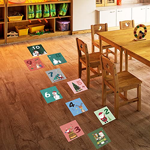 Hopscotch Pegatinas del Juego Rayuela, Pegatinas De Decoración De Suelo/Pared para Habitación Infantil/Guardería/Fiesta, Juego De Rompecabezas para Niños