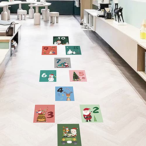Hopscotch Pegatinas del Juego Rayuela, Pegatinas De Decoración De Suelo/Pared para Habitación Infantil/Guardería/Fiesta, Juego De Rompecabezas para Niños