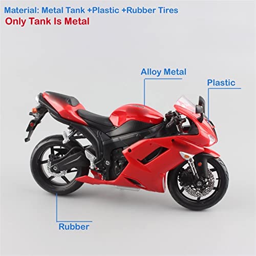 HSSM 1/12 Clásicos para Kawasaki para Ninja ZX-6R Diecast Y Vehículos De Juguete Modelo De Carrera Deportiva Motocicleta Juguete Niños Regalos Die Cast Motocicleta