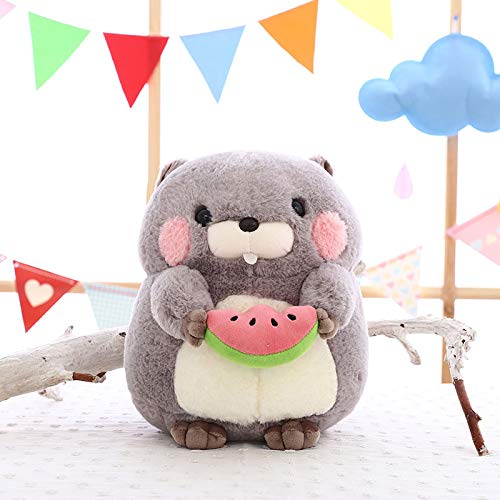 Huggable Groundhog Plush Sandía Ratón Codicioso Juguete De Peluche Regalo De Cumpleaños Creativo Muñeco De Trapo Relleno Almohada Almohada Cojín Pausa para El Almuerzo