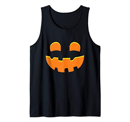 Jack O' Farol Calabaza Divertido Fácil Disfraz de Halloween Camiseta sin Mangas