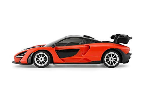 Jamara 403121 McLaren Senna 2,4 GHz 1:24 con Licencia Oficial, hasta 1 Hora de Tiempo de conducción a 9 km/h, Detalles Perfectamente reproducidos, Acabado, Color Naranja.