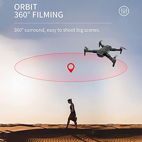 JANEFLY El dron 4K con cámara es Adecuado para Principiantes, Plegable con un botón de Regreso a casa y baterías de Quadcopter 2 de Larga Distancia Follow-me