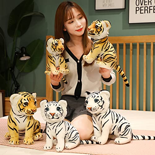 JAWSEU Tiger Giant Leones y Otros felinos Grandes Juguete de Pluche, Tigre bebé de Peluche Almohada de muñeca de Tiger Regalo Juguete Suave Juguete de Peluche para Mascotas Peluche de Animal ,33 CM