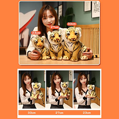 JAWSEU Tiger Giant Leones y Otros felinos Grandes Juguete de Pluche, Tigre bebé de Peluche Almohada de muñeca de Tiger Regalo Juguete Suave Juguete de Peluche para Mascotas Peluche de Animal ,33 CM