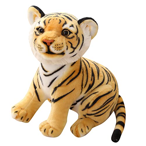 JAWSEU Tiger Giant Leones y Otros felinos Grandes Juguete de Pluche, Tigre bebé de Peluche Almohada de muñeca de Tiger Regalo Juguete Suave Juguete de Peluche para Mascotas Peluche de Animal ,33 CM