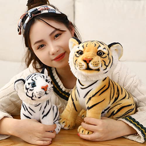 JAWSEU Tiger Giant Leones y Otros felinos Grandes Juguete de Pluche, Tigre bebé de Peluche Almohada de muñeca de Tiger Regalo Juguete Suave Juguete de Peluche para Mascotas Peluche de Animal ,33 CM