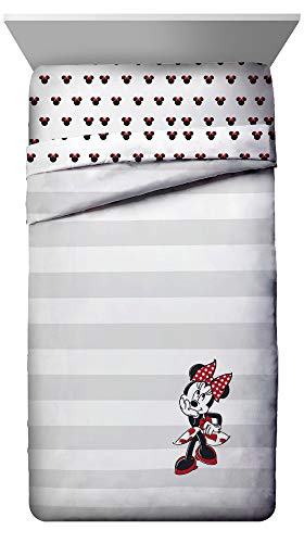 Jay Franco Disney Minnie Mouse Lashes Juego de Cama, Doublé