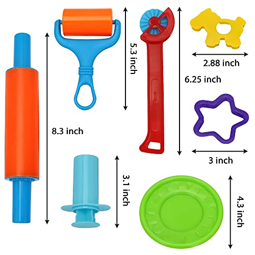 JOYIN Herramientas de Plastilina 44 Piezas Moldes Juguetes Educativos Juego de Imitación para Niños Bebé Regalo Cumpleaños