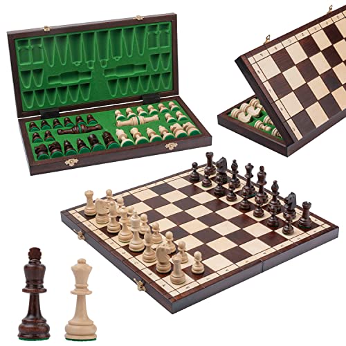 Juego de ajedrez profesional OLÍMPICO grande de clase alta de 42 cm / 16,5 pulgadas hecho a mano por Master Of Chess