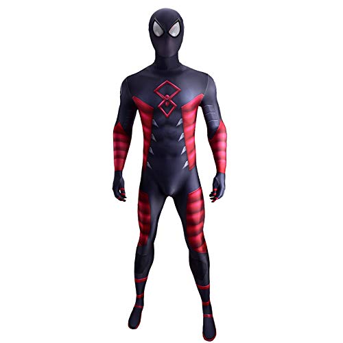 Juego PS4 Traje de batalla Cosplay Costume Spiderman Muscle Conjunto de cuerpo completo Mostrar Escenario Performance Leotardo Película Fans Aparello Rol Play Jumpsuit,Adult L(165~170cm)-Bodysuit