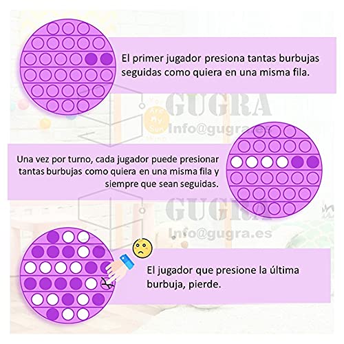 Juguete antiestres Silicona Push Pop Fidget Toys Juguete sensorial y Relajante Burbujas Bolas. fidgets Toys popits. popit Barato fingertoys figet Toy (Pulpo)