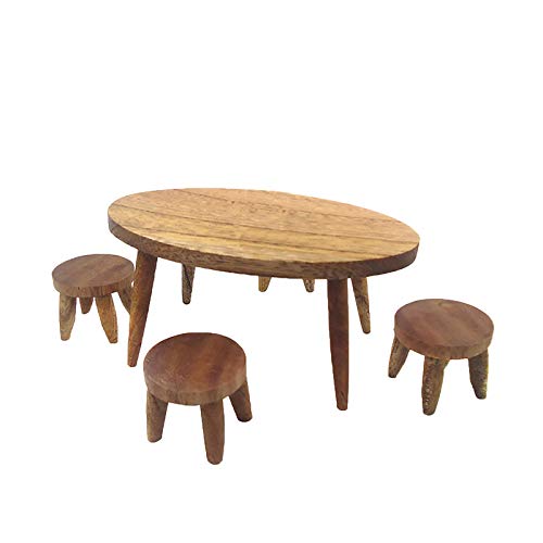 Juguete de madera fingir escritorio jugar muebles DIY niños casa de muñecas silla simulación miniatura juguete casero (como se muestra)
