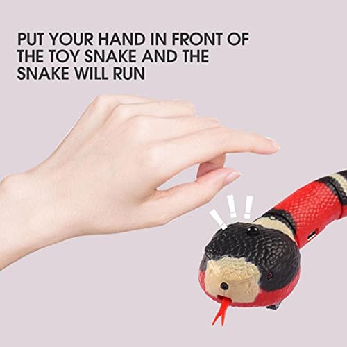 Juguete De Serpiente Con Detección Inteligente, Serpiente Realista Juguete De Animales Recargable USB Juguetes Interactivos Para Gatos, Serpiente Falso Juguetes De Broma Para Fiestas De Halloween
