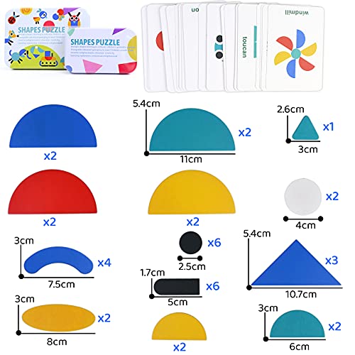 Juguetes 3+ Años Puzzle 3 4 5 Años Montessori Puzzle de Madera + 60 Diseño Tarjetas Animales Rompecabezas Juegos Educativos Regalos para Niños Niñas