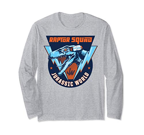 Jurassic World Raptor Squad Logo Manga Larga