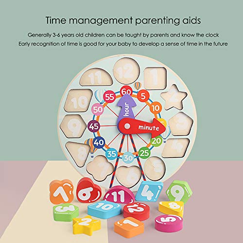 JW-YZWJ Horarios de los niños Juguetes educativos de Aprendizaje Digital del Reloj de Reloj cognitivo Montessori la Primera Infancia la enseñanza