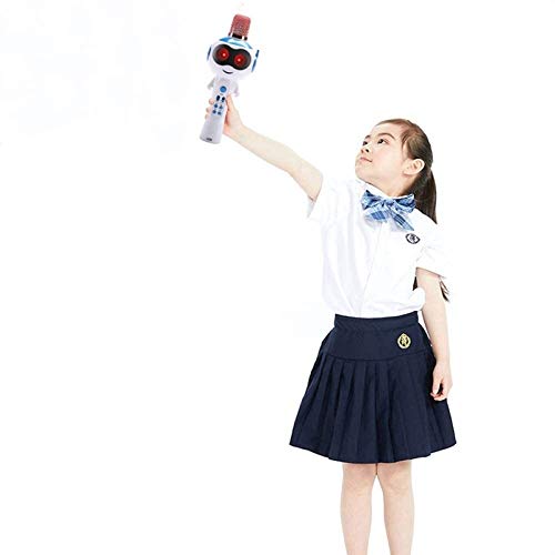 JYDQM Niños portátiles Inalámbrico Bluetooth Karaoke Micrófono Micrófono de Dibujos Animados Teléfono móvil Altavoz niños