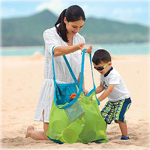KAEHA, 45 x 30 x 45 cm Bolso de Asas de Arena de la Playa para los Juguetes Grandes y de la Ropa, Verde, Unisex-Adult