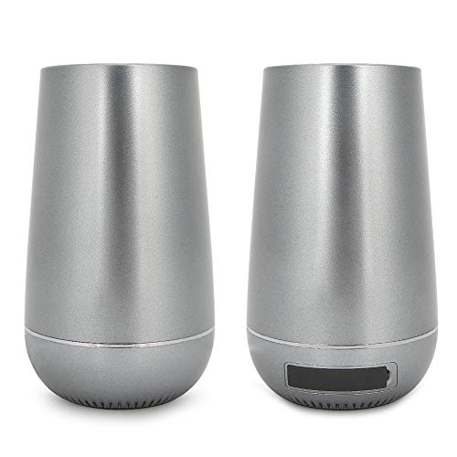 Kafuty-1 Altavoz Bluetooth Sonido de Cuerno de bajo Envolvente Potente Mini Altavoz de Baile de aleación de Aluminio Compatible para iOS para Sistema(Silver Gray)