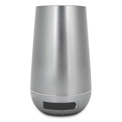 Kafuty-1 Altavoz Bluetooth Sonido de Cuerno de bajo Envolvente Potente Mini Altavoz de Baile de aleación de Aluminio Compatible para iOS para Sistema(Silver Gray)