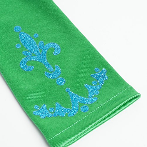 Katara 1098 - Guantes de Princesa - Accessorio de Disfraz Halloween, Carnaval, Cumpleaños - Niñas de 2-9 Años, Verde
