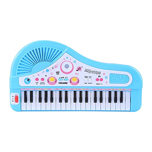 Kid Electronic Keyboard Piano, niños y niñas Mini Piano Keyboard Toy Plastic Learning Musical Kit de Juguete Multifuncional con micrófono 37 Teclas Instrumento Educativo