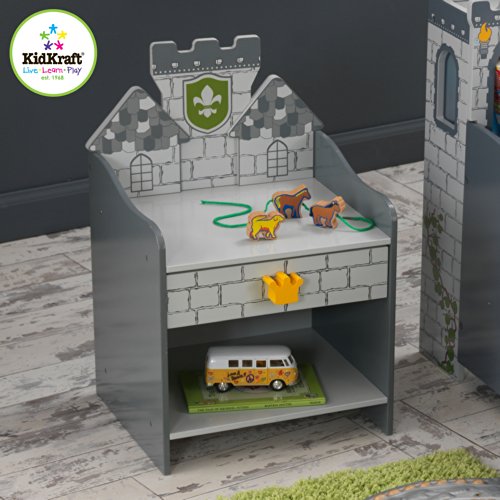 KidKraft 76264 Mesita infantil de noche de madera estilo Castillo Medieval