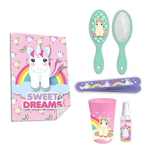 Kids Neceser Set Aseo Viaje De Colección Unicornios 'Sweet Dreams, Unisex Adulto, Multicolor, Talla Única