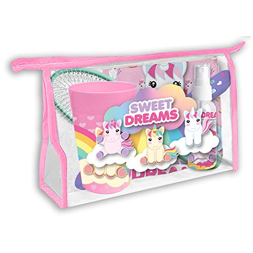 Kids Neceser Set Aseo Viaje De Colección Unicornios 'Sweet Dreams, Unisex Adulto, Multicolor, Talla Única