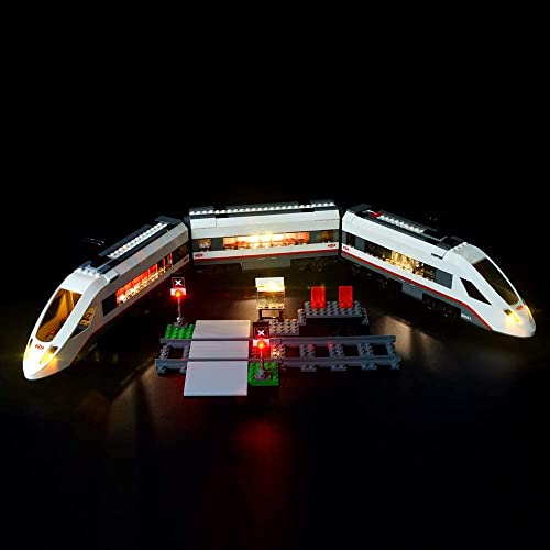 Kit de iluminación LED de tren de pasajeros de alta velocidad, compatible con el modelo de bloques de construcción Lego 60051, no incluye el juego Lego